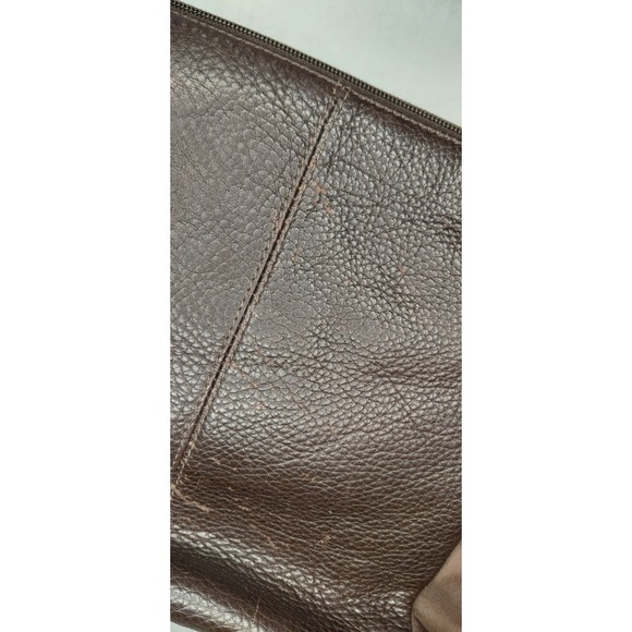 vintage brown leather Fossil crossbody messenger bag Y2k 90s professional Indie - Picture 11 of 13